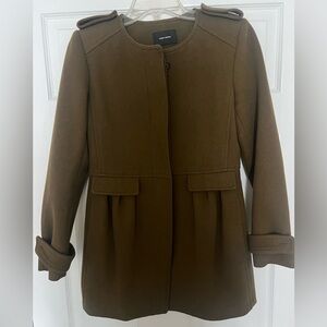 Gorgeous Isabel Marant olive Brown Women's wool Coat army inspired feminine Med
